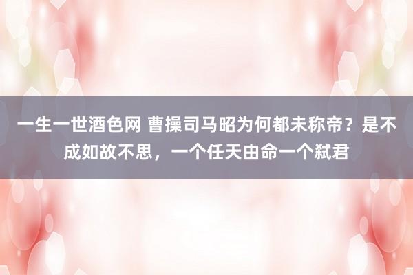 一生一世酒色网 曹操司马昭为何都未称帝？是不成如故不思，一个任天由命一个弑君