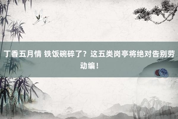 丁香五月情 铁饭碗碎了？这五类岗亭将绝对告别劳动编！