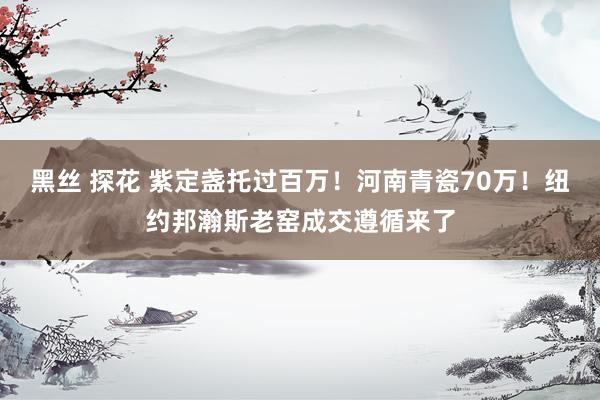 黑丝 探花 紫定盏托过百万！河南青瓷70万！纽约邦瀚斯老窑成交遵循来了